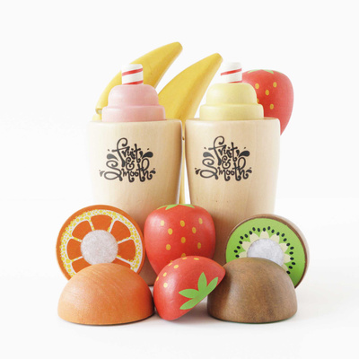 Drewniany blender + zestaw owoców Fruit & Smooth, zabawka dzieci Le Toy Van