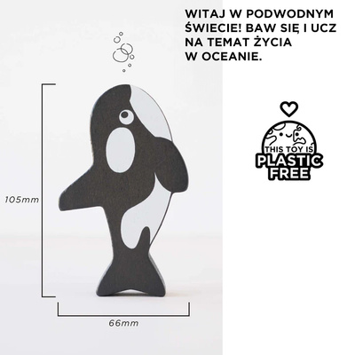 Drewniane figurki rybki, zabawka edukacyjna układanka dla dzieci Le Toy Van