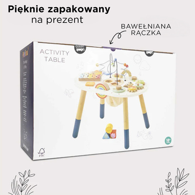 Drewniany stolik edukacyjny sensoryczna zabawka dla dzieci, stół Le Toy Van
