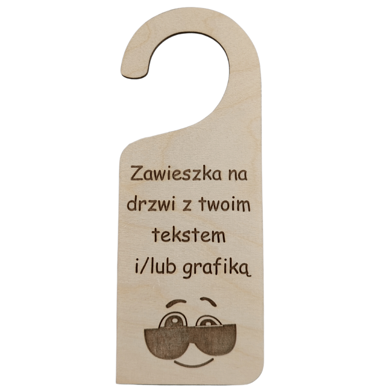 Zawieszka na drzwi - personalizowana, drewno - 20cm