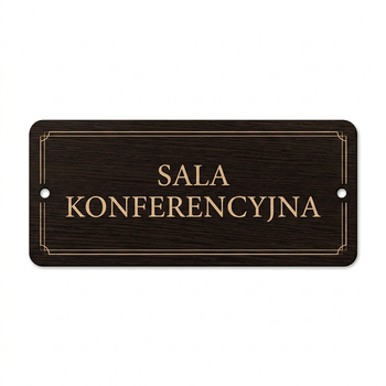 Elegancka Tabliczka Drzwiowa Wenge Personalizowana do Gabinetu i Kancelarii 20x8 cm