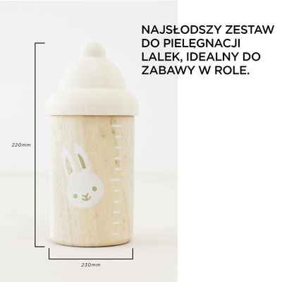 Drewniany zestaw do karmienia lalek, zabawa lalkami, dla dzieci, Le Toy Van
