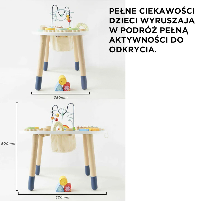 Drewniany stolik edukacyjny sensoryczna zabawka dla dzieci, stół Le Toy Van