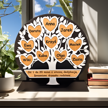 Wooden Family Tree with dedication