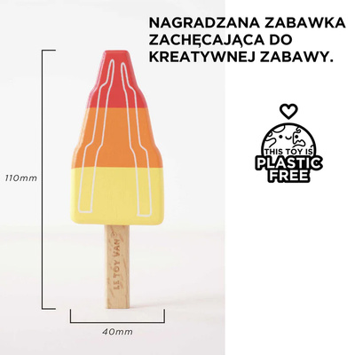 Drewniane lody na patyku zestaw, zabawka dla dzieci, lodziarnia, Le Toy Van