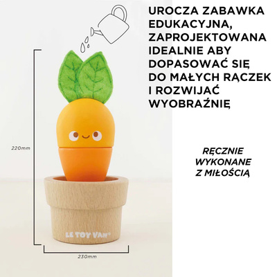 Drewniana układanka warzywa, zabawka edukacyjna dla dzieci, Le Toy Van