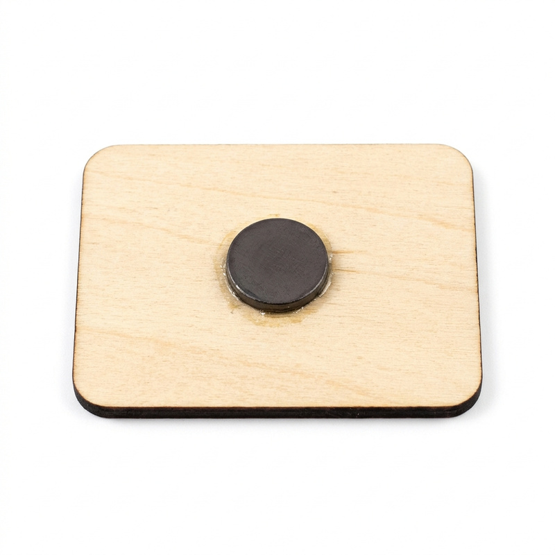 Drewniany magnes z Twoim logo personalizowany grawerem 7x5 cm
