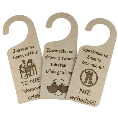 Zawieszka na drzwi - personalizowana, drewno - 20cm