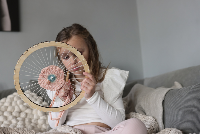 Krosno okrągłe dla dzieci 30 cm ramka do tkania, kreatywna zabawka, Micki