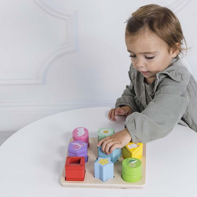 Drewniane klocki sorter zabawka sensoryczna, edukacyjna, dzieci Le Toy Van
