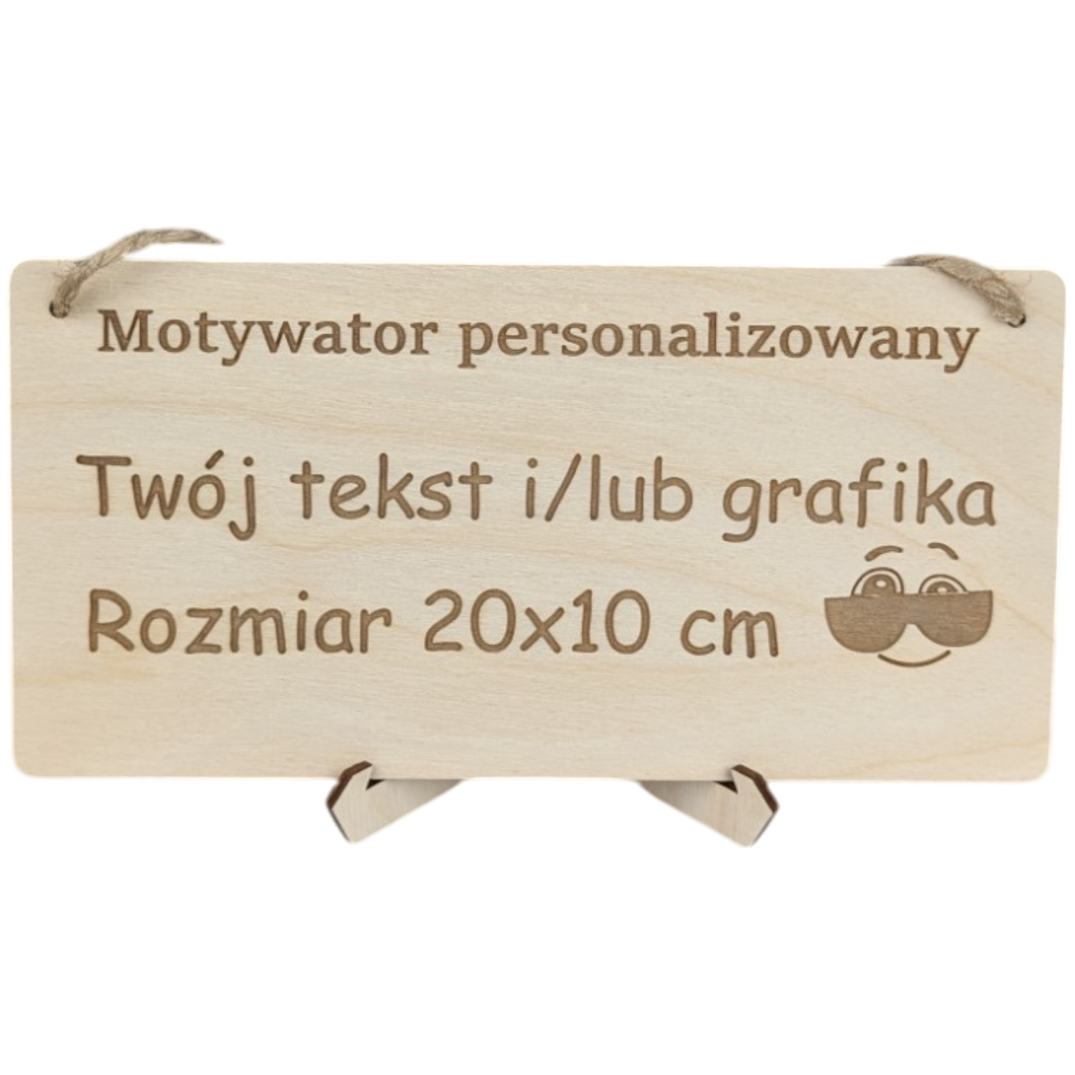 Tabliczka grawer "Motywator" - 10x20 cm - drewniana na prezent z gratisem