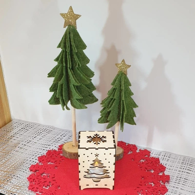 Wooden lantern "Light" - 11cm