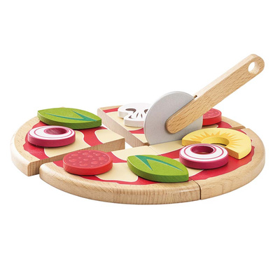 Drewniana pizza zabawka dla dzieci, odgrywanie ról, gotowanie, Le Toy Van