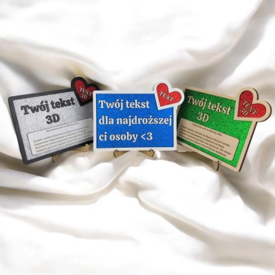 Tabliczka personalizowana brokacik zielony prezent 