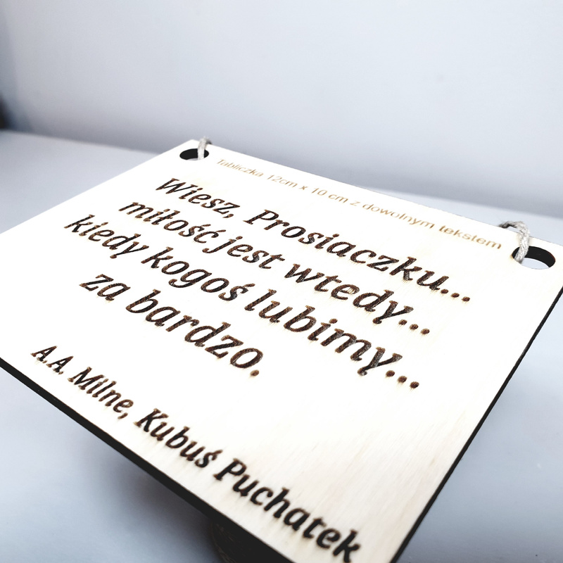 Wooden plaque "Motivator" with engraving - 10cm x 12cm