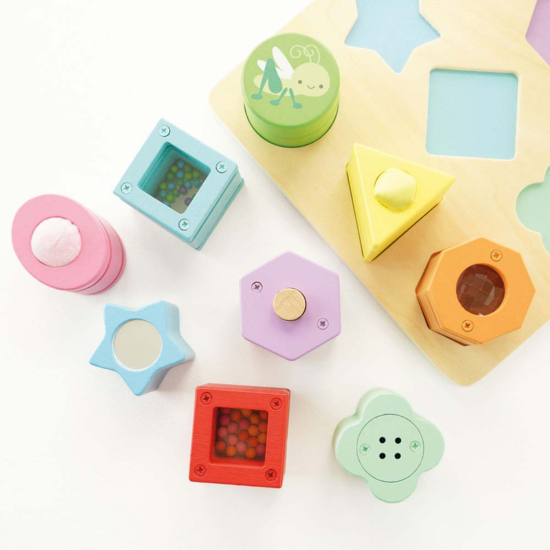 Drewniane klocki sorter zabawka sensoryczna, edukacyjna, dzieci Le Toy Van
