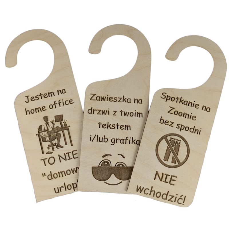Zawieszka na drzwi - personalizowana, drewno - 20cm