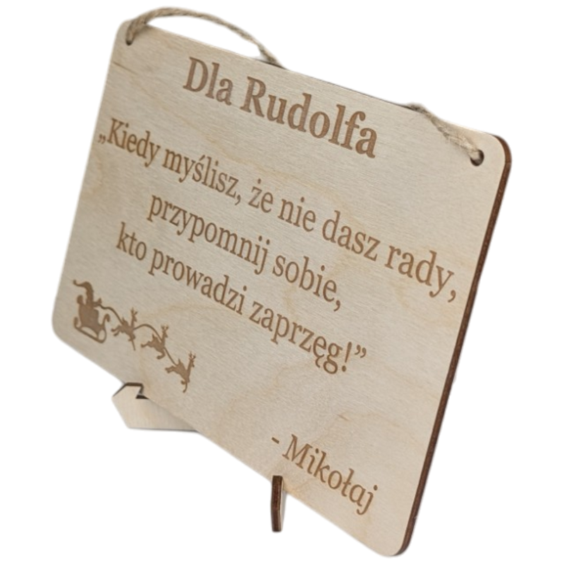 Wooden plaque "Motivator" with engraving - 10cm x 20cm