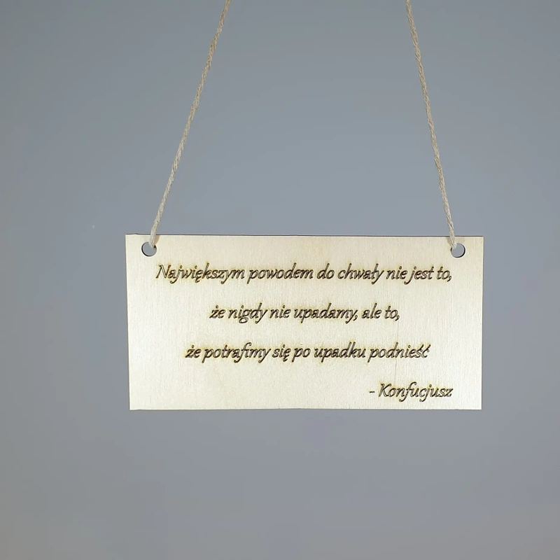 Wooden plaque "Motivator" with engraving - 15cm x 5cm