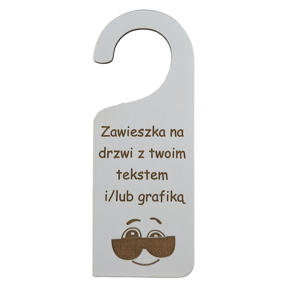 Zawieszka na drzwi - personalizowana, biała - 20cm