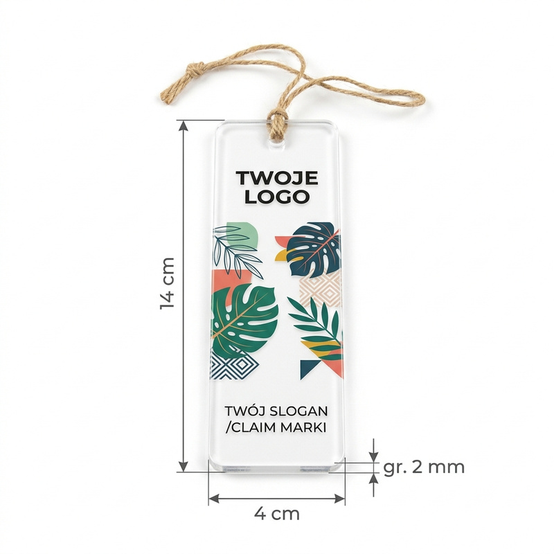 Personalizowana zakładka firmowa Plexi UV z Twoim logo