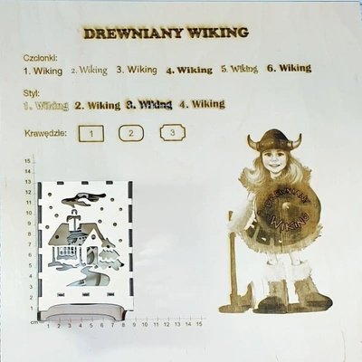 Drewniany lampion "Światełko" - 11cm