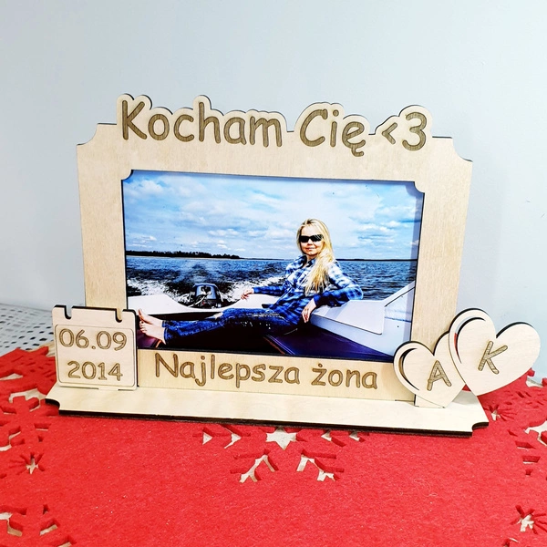 Drewniana Ramka na zdjęcie 'Miłość'