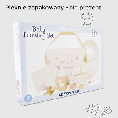 Drewniany zestaw do karmienia lalek, zabawa lalkami, dla dzieci, Le Toy Van