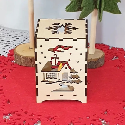 Wooden lantern "Light" - 11cm