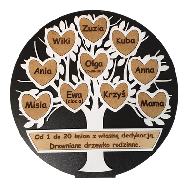  Wooden Family Tree with dedication