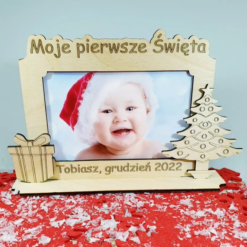 Wooden Frame 'My First Christmas'