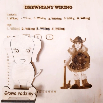 Drewniany stojak na okulary i telefon 'Piesek'