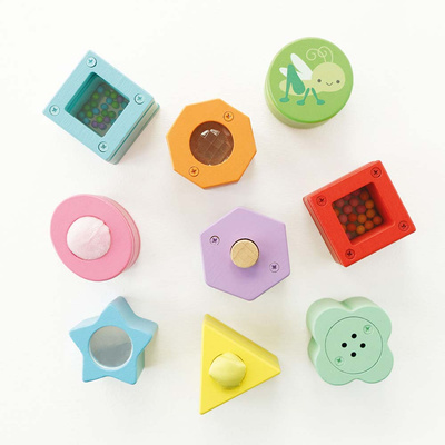 Drewniane klocki sorter zabawka sensoryczna, edukacyjna, dzieci Le Toy Van