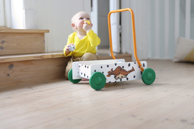 Drewniany chodzik pchacz Pippi Langstrumpf, nauka chodzenia zabawka, dzieci