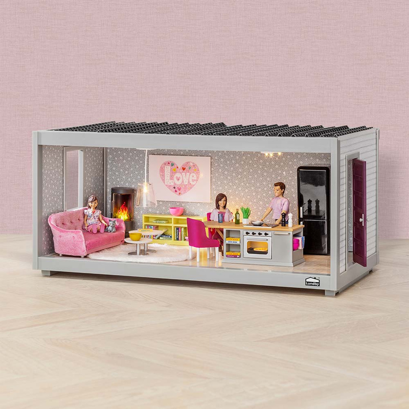 Domek dla lalek pokój 44 cm zabawka dla dzieci odgrywanie ról moduły Lundby