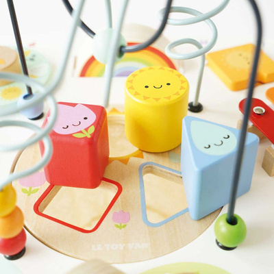 Drewniany stolik edukacyjny sensoryczna zabawka dla dzieci, stół Le Toy Van