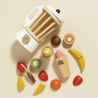 Drewniany blender + zestaw owoców Fruit & Smooth, zabawka dzieci Le Toy Van