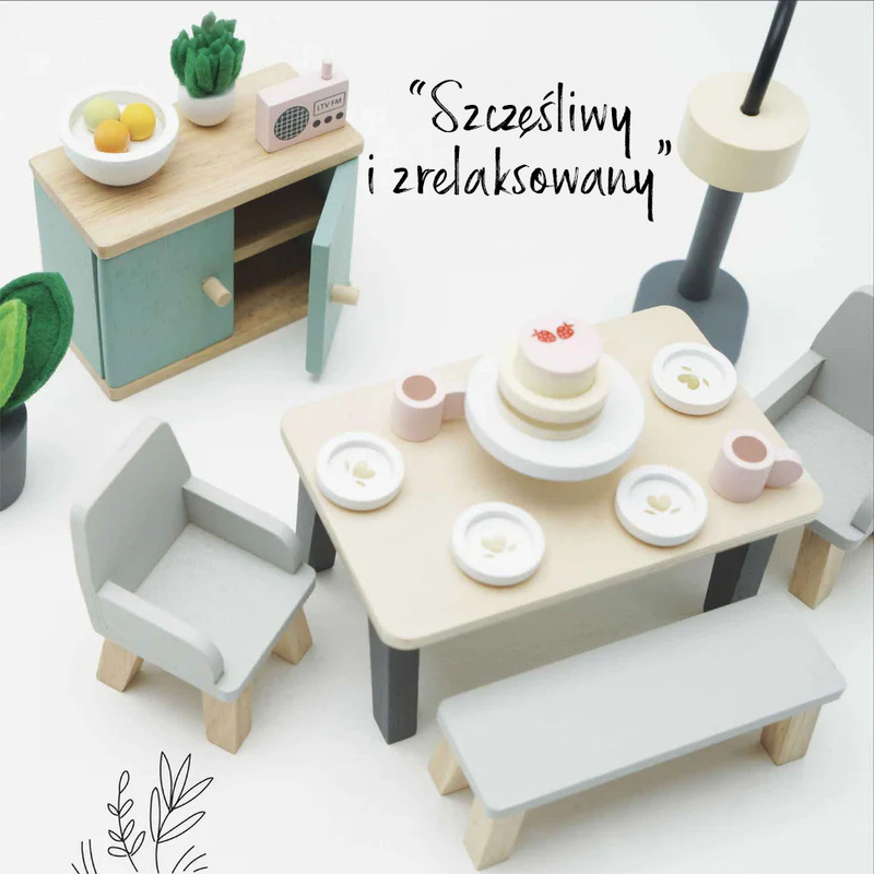 Drewniane mebelki do domku dla lalek jadalnia Daisylane, zestaw, Le Toy Van