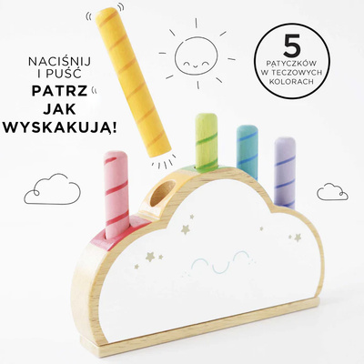 Drewniana zabawka edukacyjna dla dzieci gra strzelające patyczki Le Toy Van