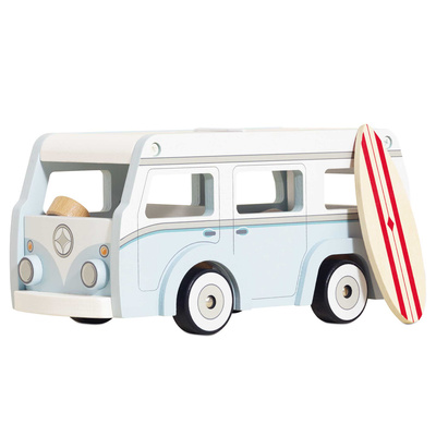 Drewniany kamper retro, wakacyjny samochód, zabawka dla dzieci, Le Toy Van