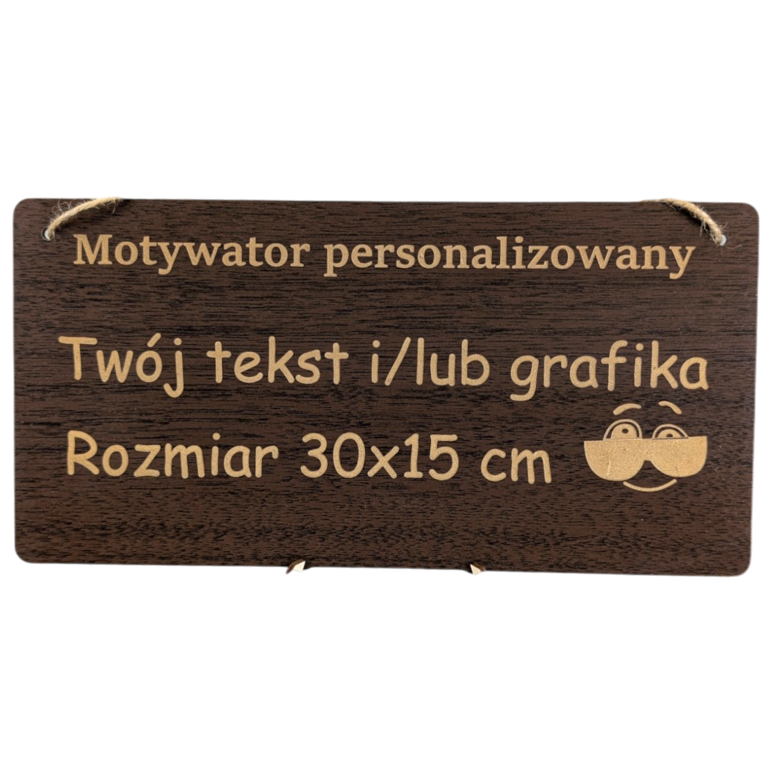 Tabliczka grawer "Motywator" - 30x15 cm - Wenge na prezent z gratisem