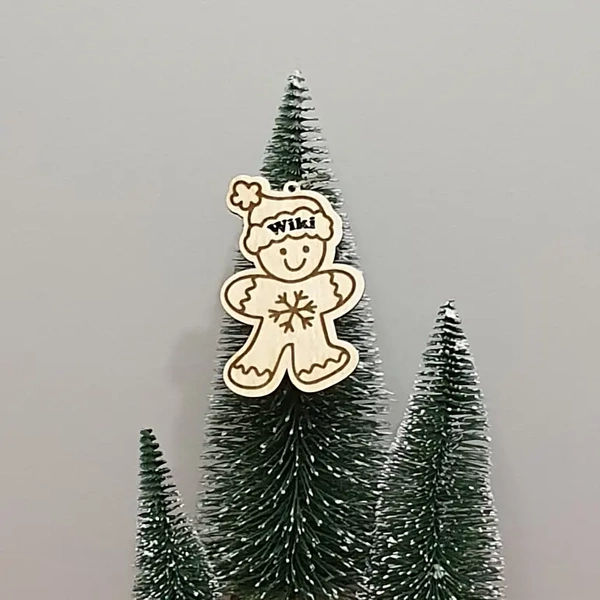 Drewniana bombka "Ciasteczko" - 9cm