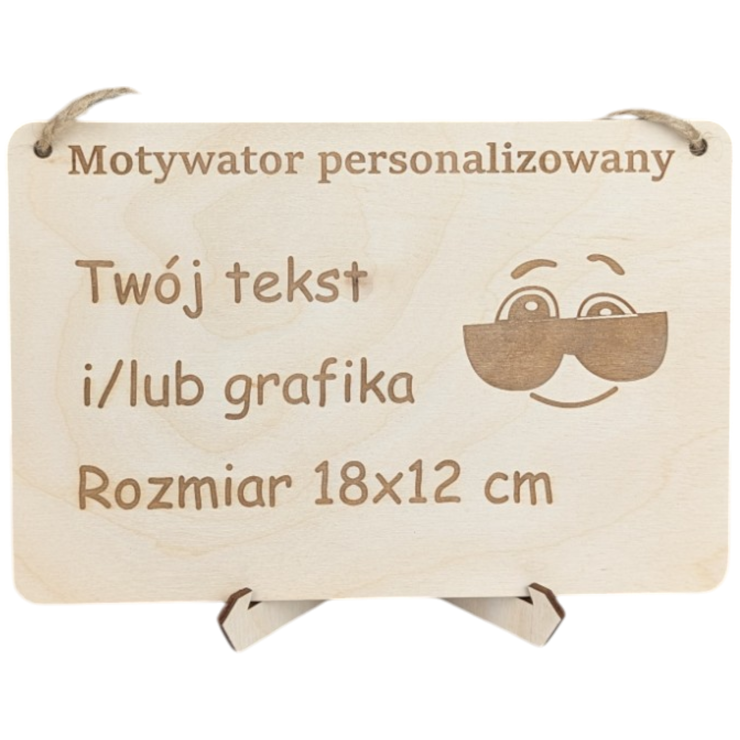 Tabliczka grawer "Motywator" - 18x12 cm - Drewniana na prezent z gratisem