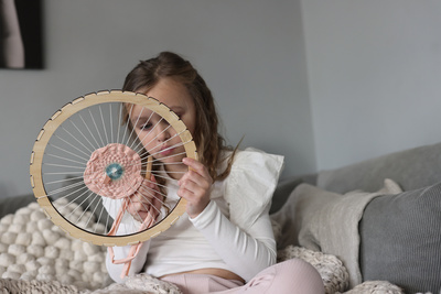 Krosno okrągłe dla dzieci 30 cm ramka do tkania, kreatywna zabawka, Micki