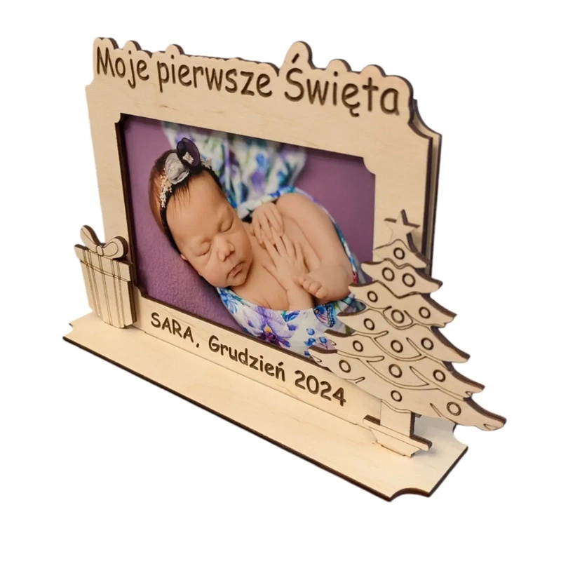 Wooden Frame 'My First Christmas'