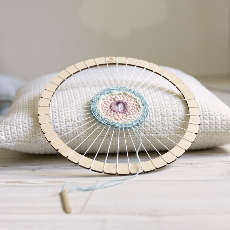 Krosno okrągłe dla dzieci 30 cm ramka do tkania, kreatywna zabawka, Micki