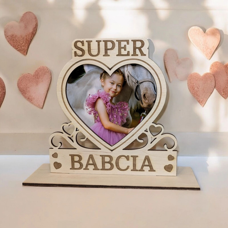 Personalized wooden frame Heart for Grandma and Grandpa