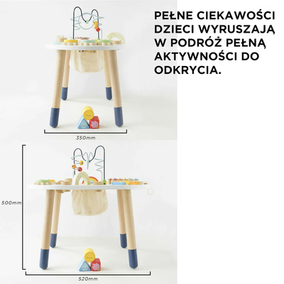 Drewniany stolik edukacyjny sensoryczna zabawka dla dzieci, stół Le Toy Van