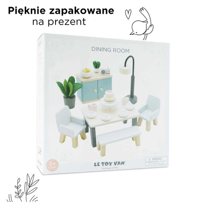 Drewniane mebelki do domku dla lalek jadalnia Daisylane, zestaw, Le Toy Van