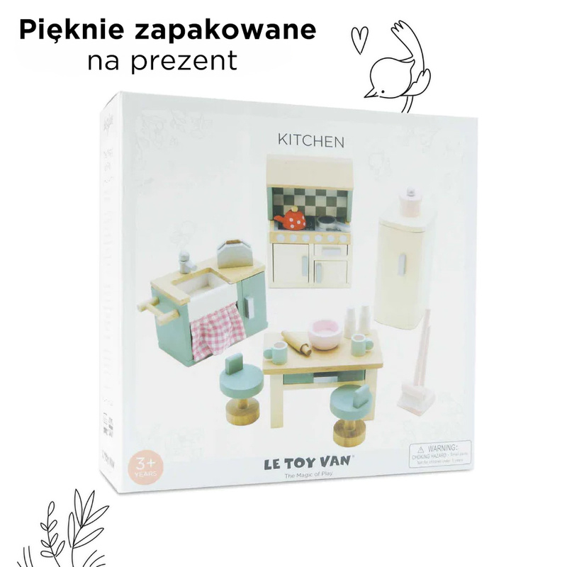 Drewniane mebelki do domku dla lalek kuchnia Daisylane, zestaw Le Toy Van
